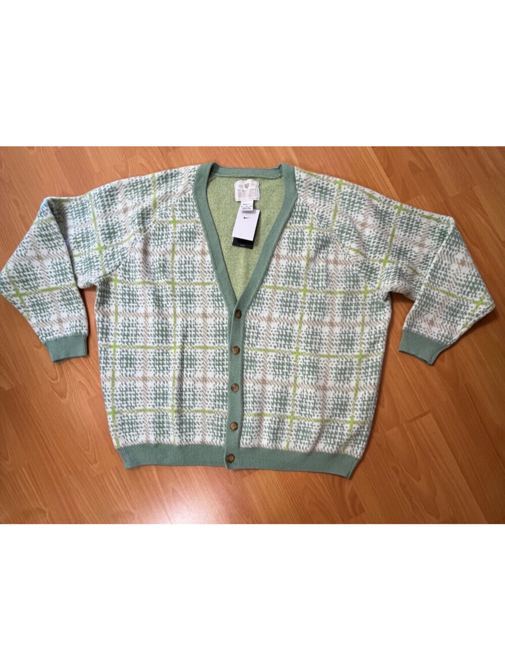 Nike Golf Tartan Men’s Loose Fit Cardigan – Size 3XL – New With Tags